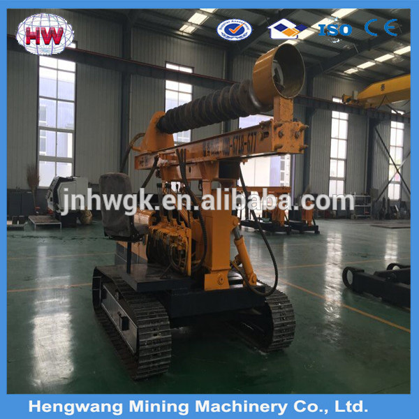 Hydraulic crawler pile driver with small screw driver