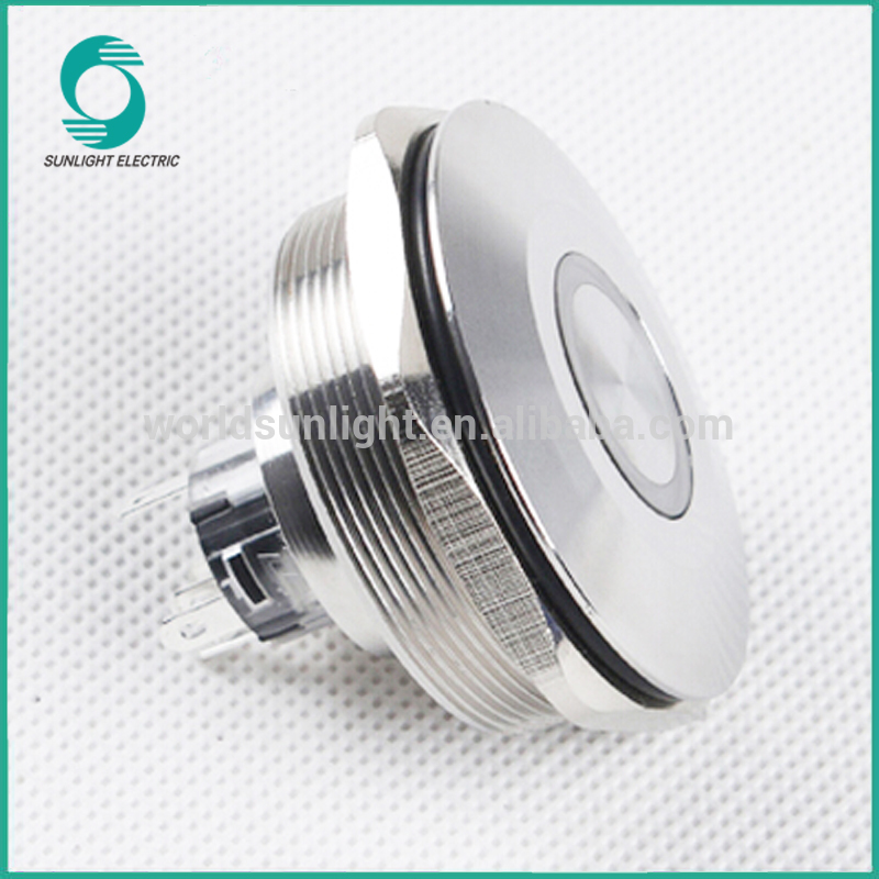 40mm led type 6v 12v 24v 220v ring illuminated metal push button switch