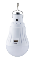 emergency light rechargeable E27/B22 5W usb led bulb with hook