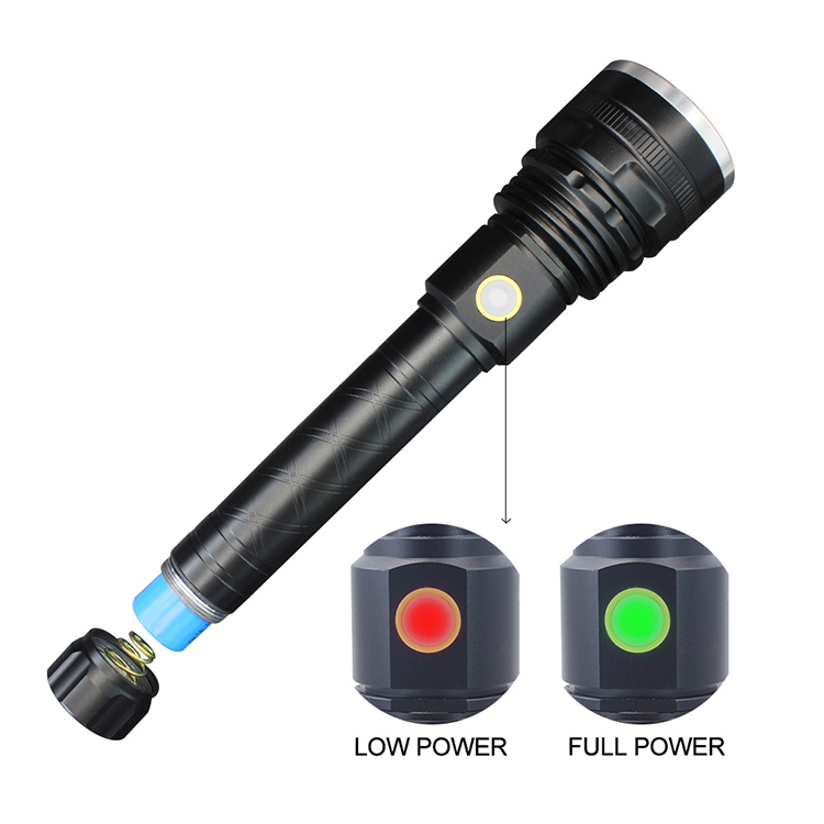 15W High Power Super Bright XHP50 2500 Lumen Aluminum LED Flashlight Rechargeable Torch Outdoor Lighting