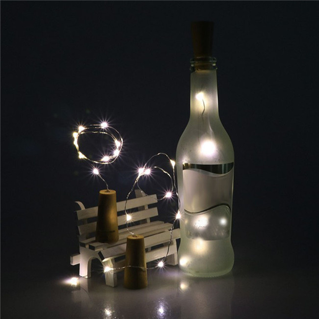 Garden Decor Wine led Bottle Cork string Lights 20 LED Starry Firefly Wire String Light