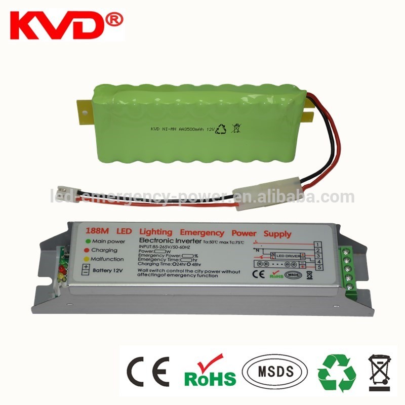 6V 12V 24V emergency light battery backup led emergency tri-proof light 15w