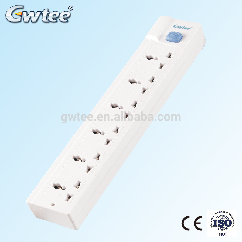 5 ways multi plug electrical extension socket gt-6127