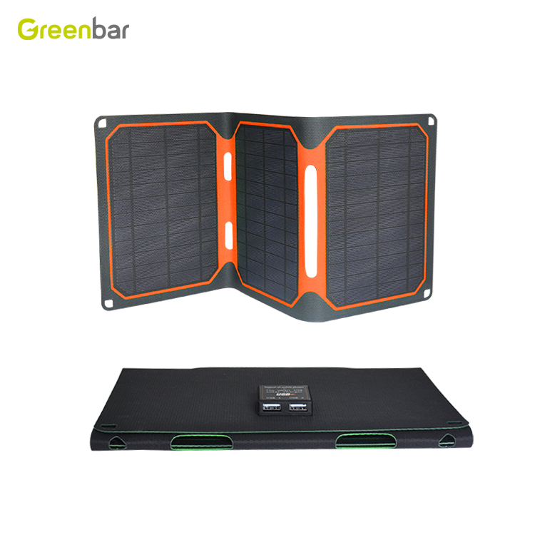 Greenbar wholesale price 18W  USB cell phone charger sunpower portable solar panel foldable