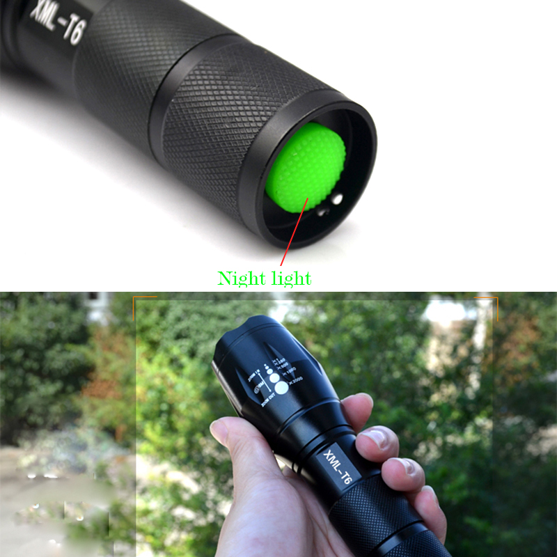 A100 G700 Ultra Bright XML T6 1000 Lumen 5 Modes Adjustable Focus Long Range LED Tactical Flashlight