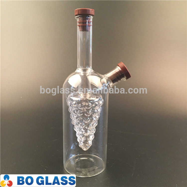 high quality borosilicate bottle glass oil bottle glass vinegar bottle with cork