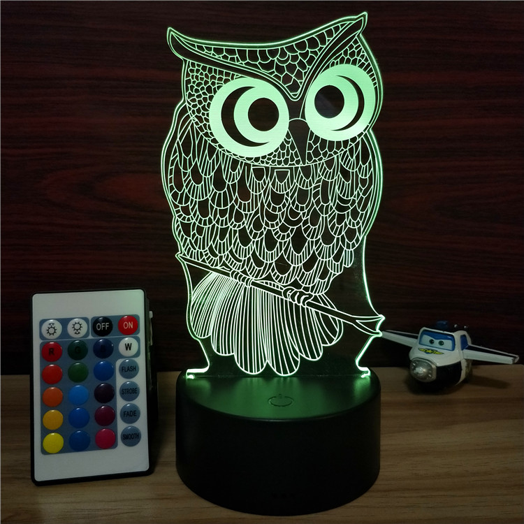 New Lights 3D Night Light Animal building Shape Lamp