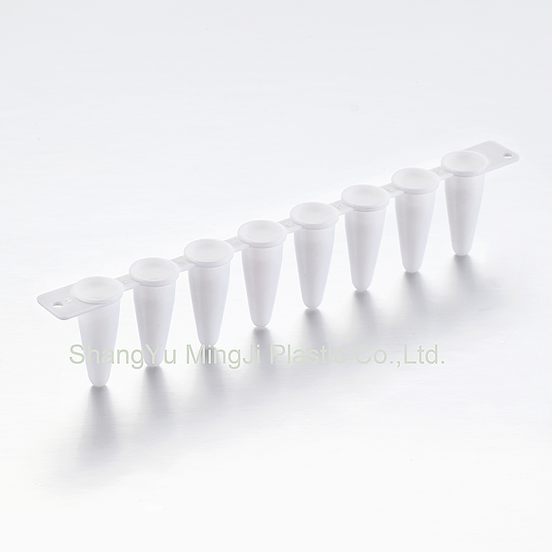 Biochemical lab research 0.1ml 8 - strip PCR tubes with caps