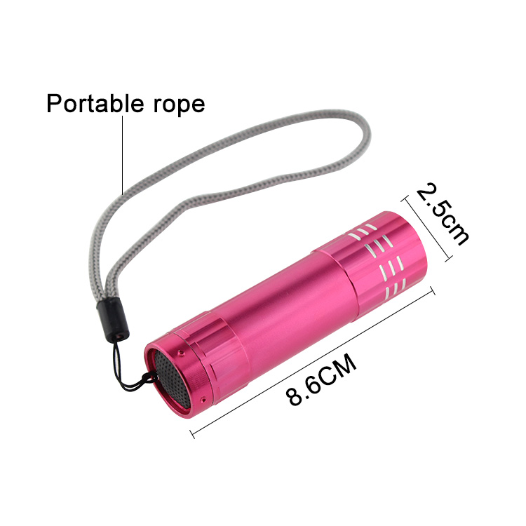 Mini Aluminum 1W LED AAA Battery Flashlight Torch