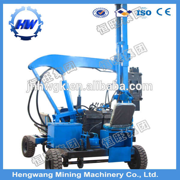 Highway Road Construction Steel Guardrail Hydraulic Mini Excavator Pile Driver
