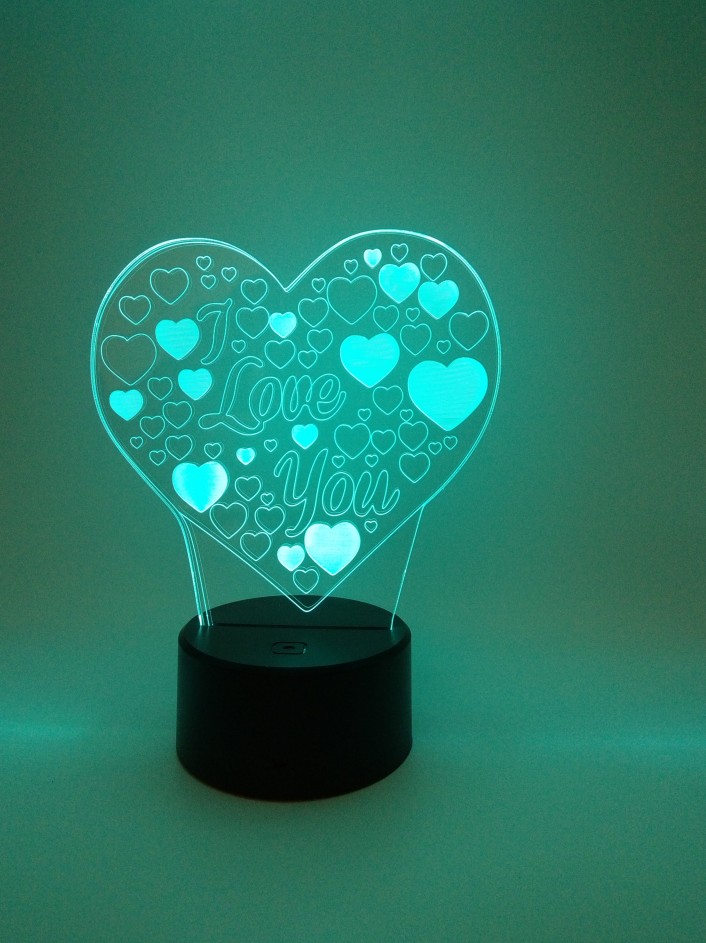 Night Light USB Plug in and Battery Also Customizable Gifts for Lovers 3D LED