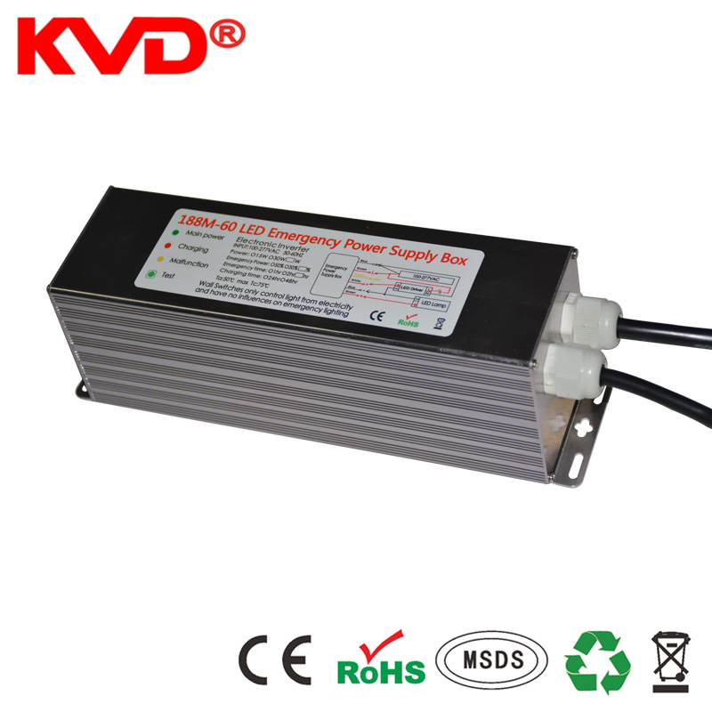 KVD IP65 Waterproof Aluminum housing Emergency Power supply 36w 45w 150w with battery backup for LED flood light