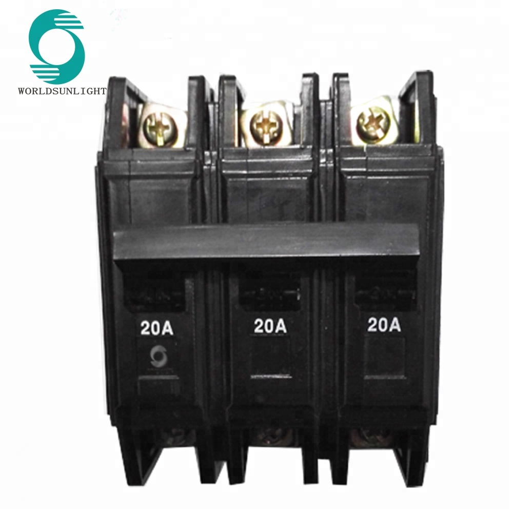 IP20 BH series Bolt-on type black 6A - 100A 1P 2P 3P mcb miniature circuit breaker