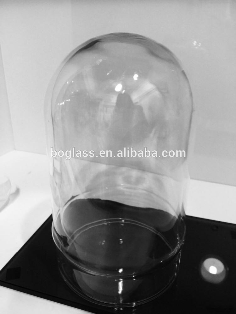 clear double layer big pyrex glass dome for laboratory