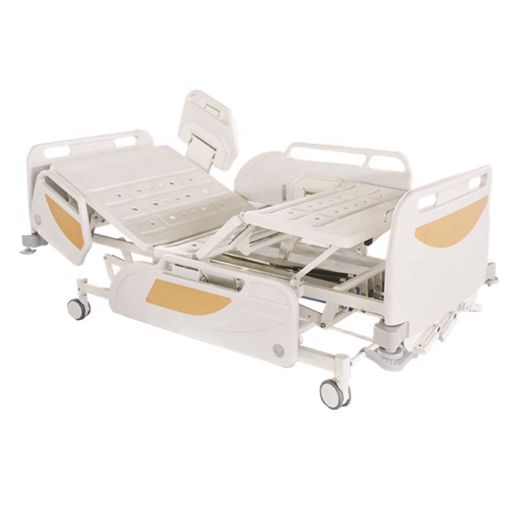 Electric hospital furniture 4 functions medical bed with ABS side rails