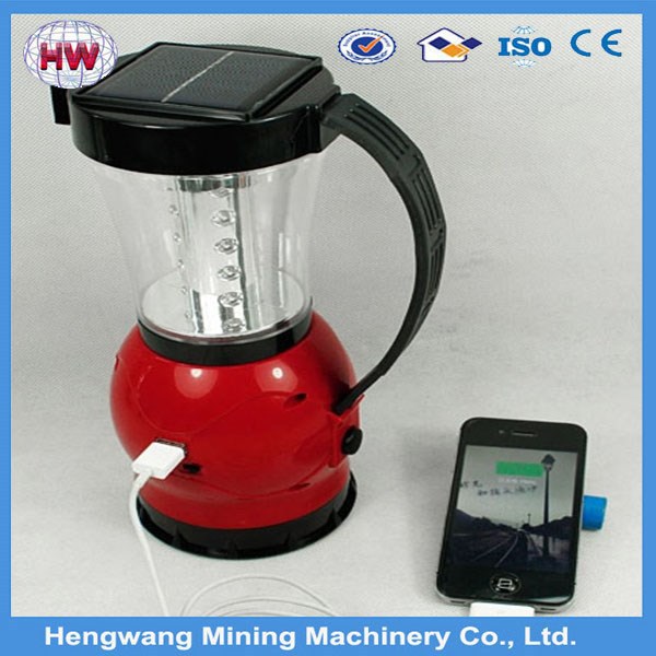 CE approved portable solar lamp with USB charger