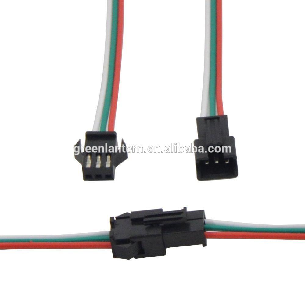 3 Pin JST SM Male Female Plug LED Connector Cable For WS2812B WS2811 SK6812 LED Strip Lamp with 15cm Long Wire