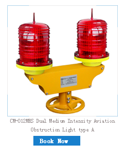 Double LED light medium intensity type B aircraft warning light for hot sale with item CM-012MRS