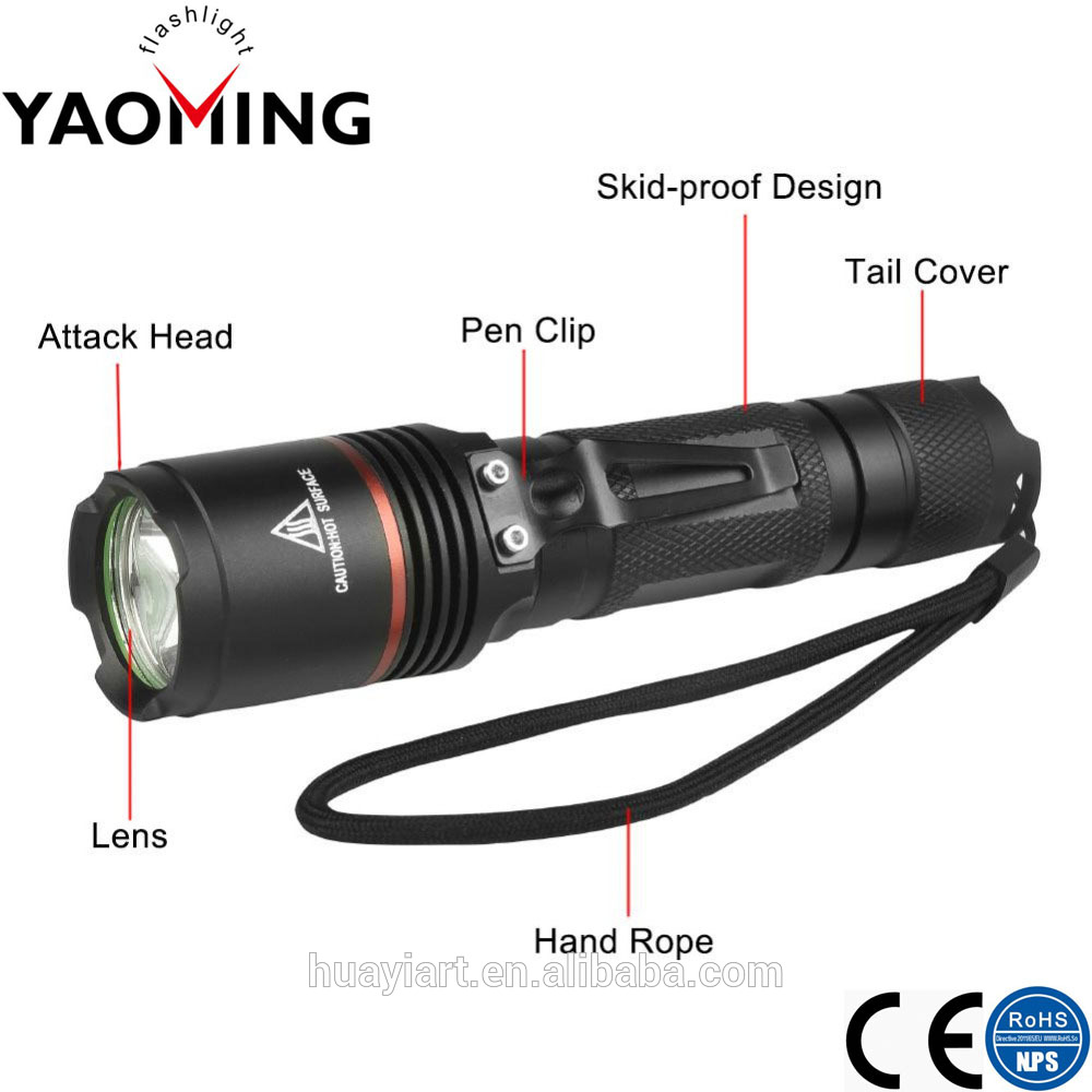 Most Powerful L2 Rechargeable Torch Light 5 Modes Waterproof 1000 Lumen LED Flashlight with Clip