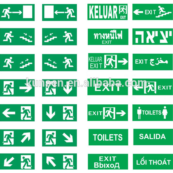 Wholesale IP30 high quality 3W Fire Exit Sign Light