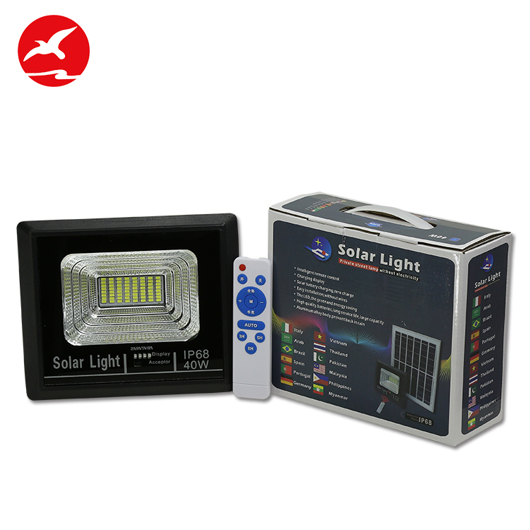 High lumen Integrated outdoor waterproof ip65 10w 25w 40w 60w 100w solar led flood light