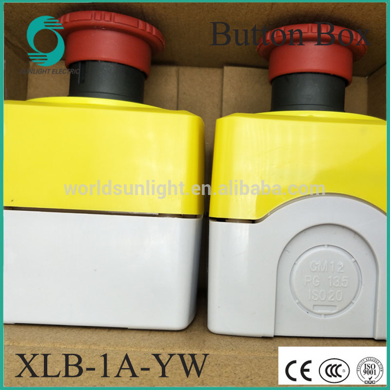 IP67 XLB-1A-YW 1NO 1NC waterproof Mushroom Emergency Stop Push Button Switch Control box