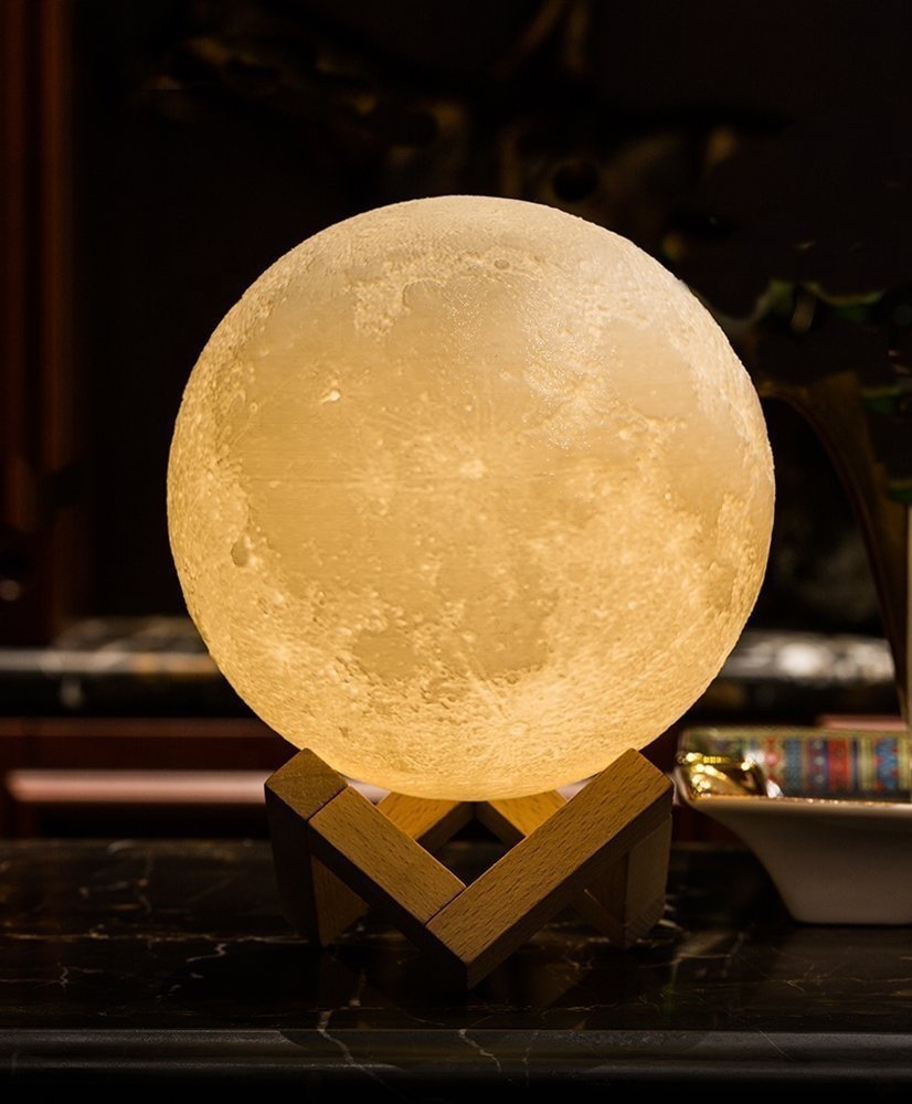 15cm Newest special Moon Night Light LED Night Light 3D Print Moon Lamp