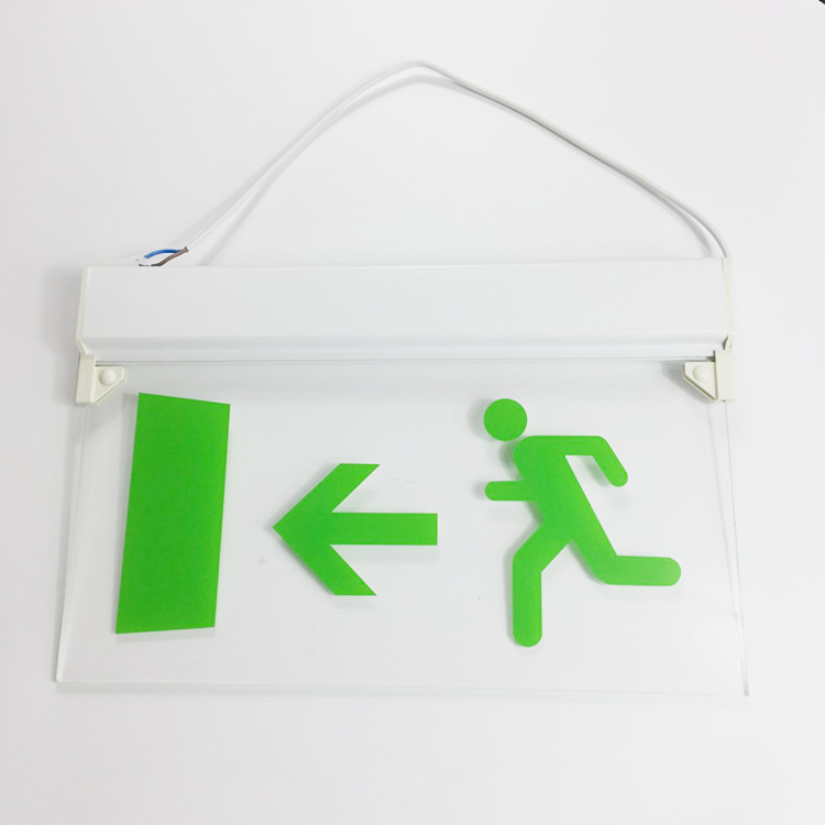 IP20 rating running man rechargeable emergency exit lamp led fire safety green exit sign emergency light with CE certificates