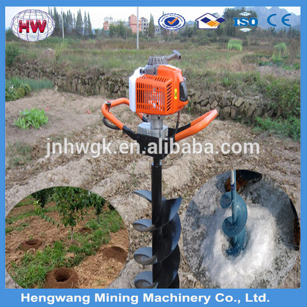 2 Stroke Heavy Duty H-power 1.9kw Gasoline Engine One Person Hole Digger Ground Hole Drilling Machine Earth Auger