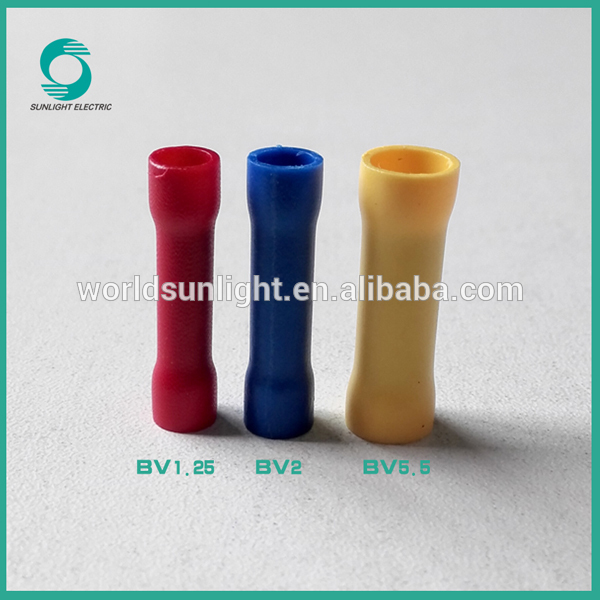 Copper/PVC/Brass 1.5-6mm2 BV series cable termination lug male female insulated terminal lugs