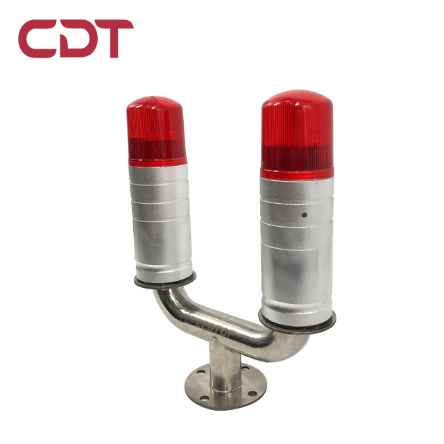 LED double aviation obstruction light for tower,chimney,bridge,navigation