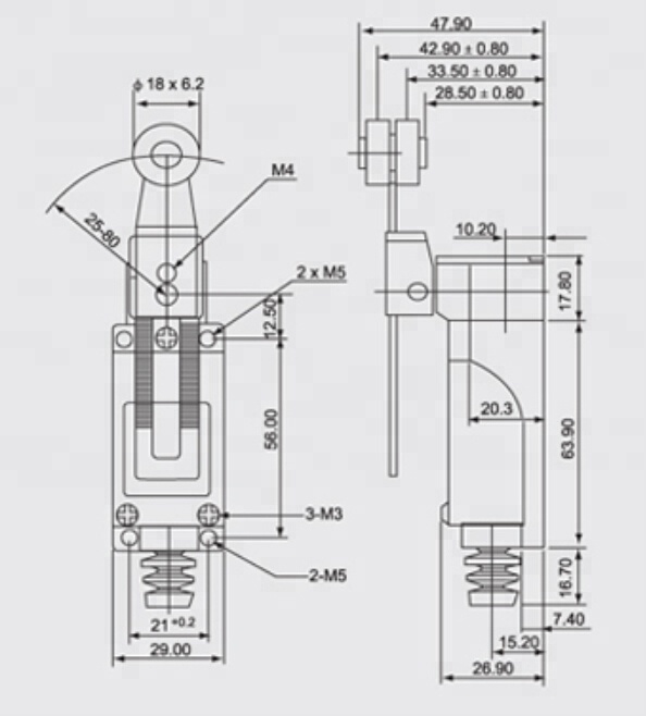 TZ-8108,limit switch az-8108 adjustable roller arm type limit switches