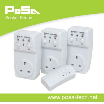 wireless remote control socket for smart home UK, British plug (PS-K36B-3)