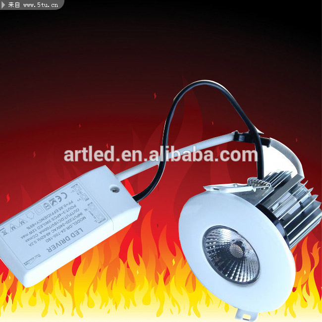 10w 650lm IP65 fire & acoustic rated dimmable 90min. fire rated downlight