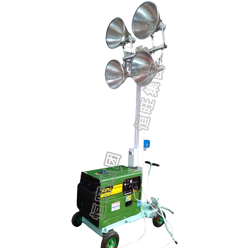 Construction stadium working light tower generator