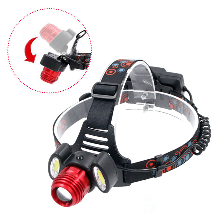 USB Rechargeable Waterproof COB Head Lamp High Power Zoom LED Headlamp