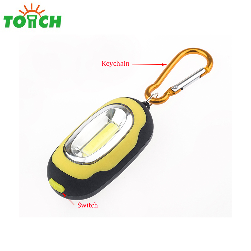 New design mini torch LED keychain CR2032 battery COB led keychain for gift promotion