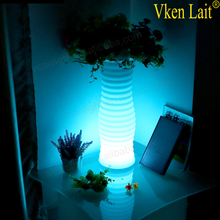 Best quality outdoor rgb waterproof light up vase with led