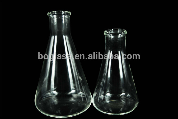 100-500ml heat resistant borosilicate glass conical flask for scientific reserch