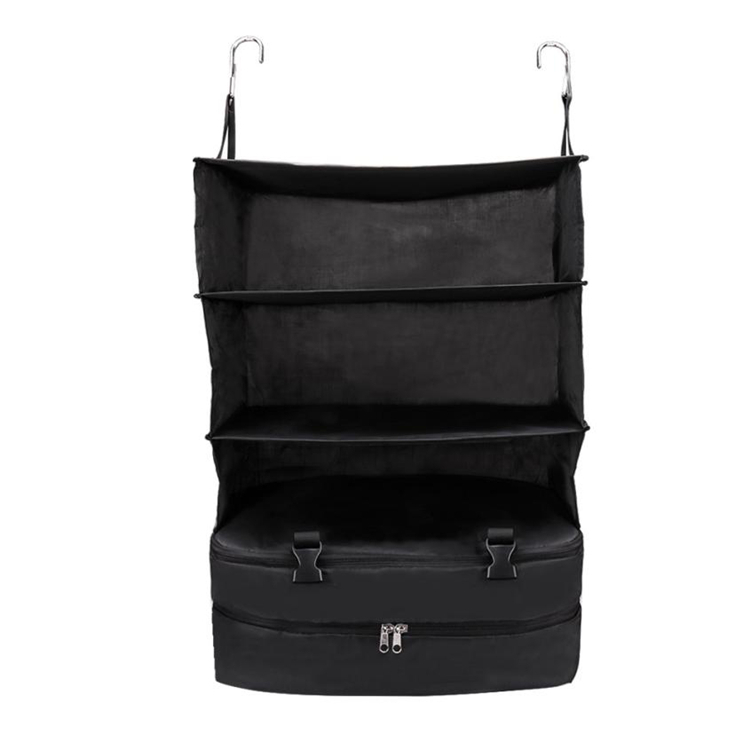 Portable Luggage Bag System 3 layer Hanging Travel Wardrobe Bags Shelves Bag Large Space-saving Storage Organizer