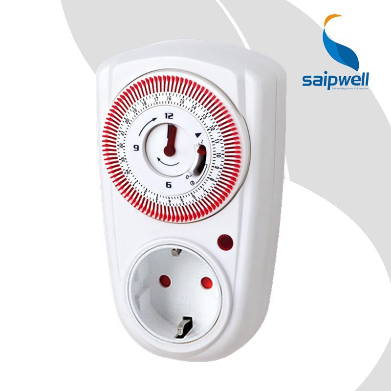 SAIP/SAIPWELL Factory Wholesale German Plug Mechanical Timer, Small Electrical Timer