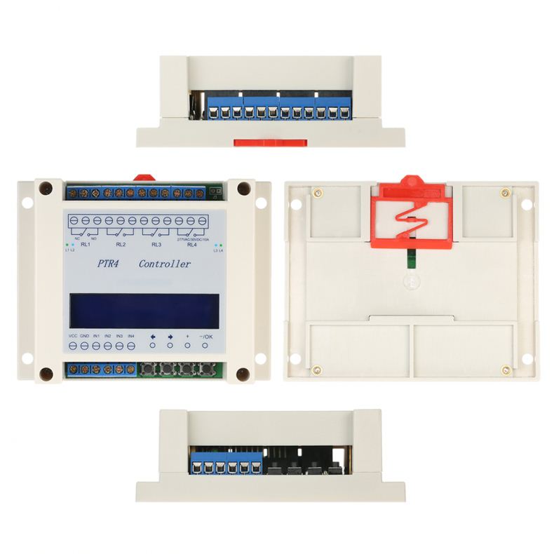 LCD DC6-40V 4-Channel 99 Steps Programmable Digital Time Relay Module Timer Controller Delay Module Solenoid Valve Control