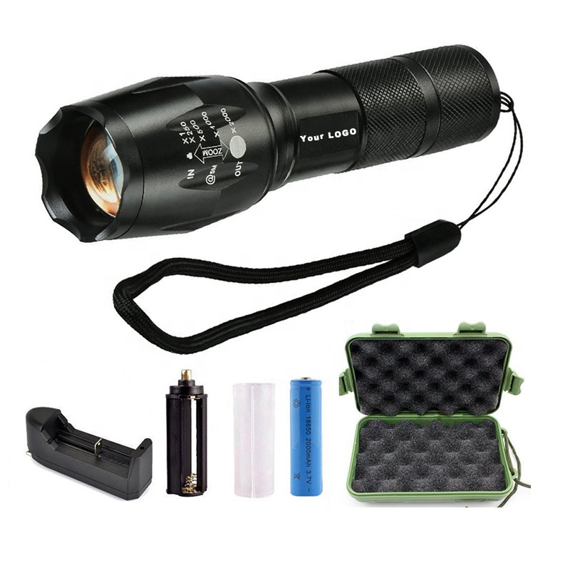 hot sell amazon solar  Camping g700  Flashlight 18650 Rechargeable torch Battery Zoom Aluminum Alloy LED Flashlight