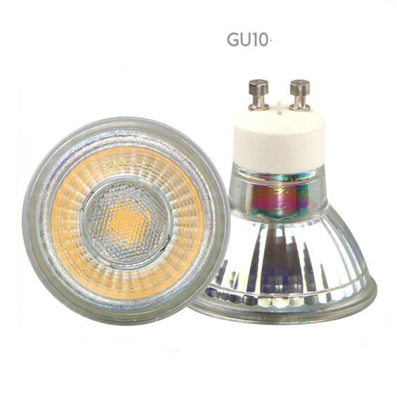 6W 4W 5W LED Spot light GU10/LED Bulb GU10 COB Spotlight Glass LED Spot