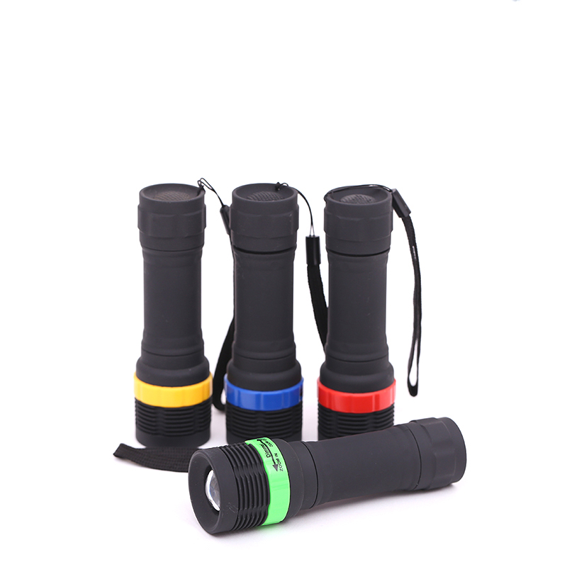 Hot Sale Rubber Focus Torch flashlight & Led Flashlight for Gift Promotion