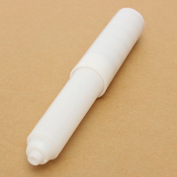 2015 New White Plastic Replacement Toilet Roll Holder Roller Spindle Spring Loaded Insert Paper Core Pipes PE