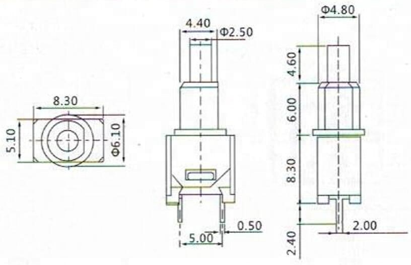 STS-111 On-(On) 3A 125V /1.5A 250V 2 Pin Spring Return Toggle Switch