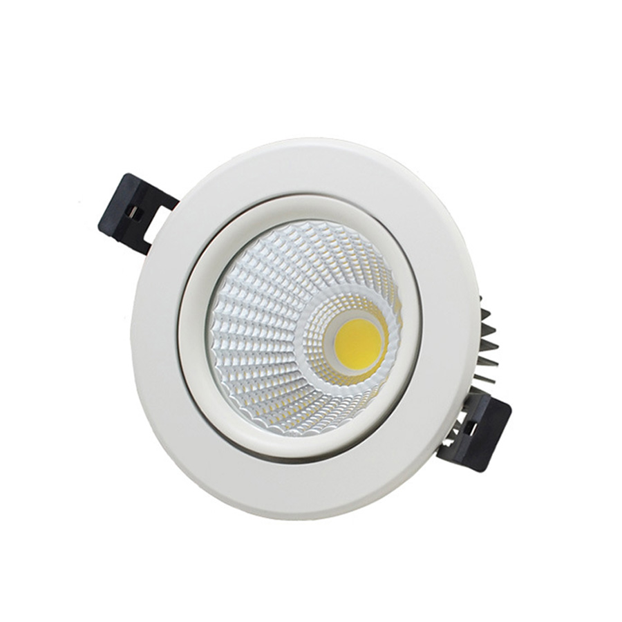 Supermarket lighting COB Round Dimmable surface mounted Recessed 12w LED Downlight,7w 15w 30w 40w indoor led down lights