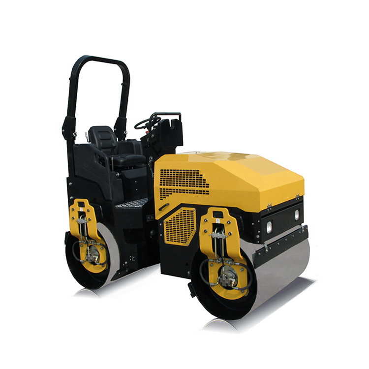1 ton double drum ride on mini vibratory road roller