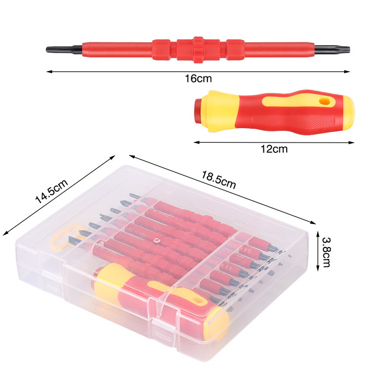 Electrician Tools Multi-functional Repair Tool Kit 500v 7pcs Two-Head Type Dual-Purpose Insulated Screwdriver Set